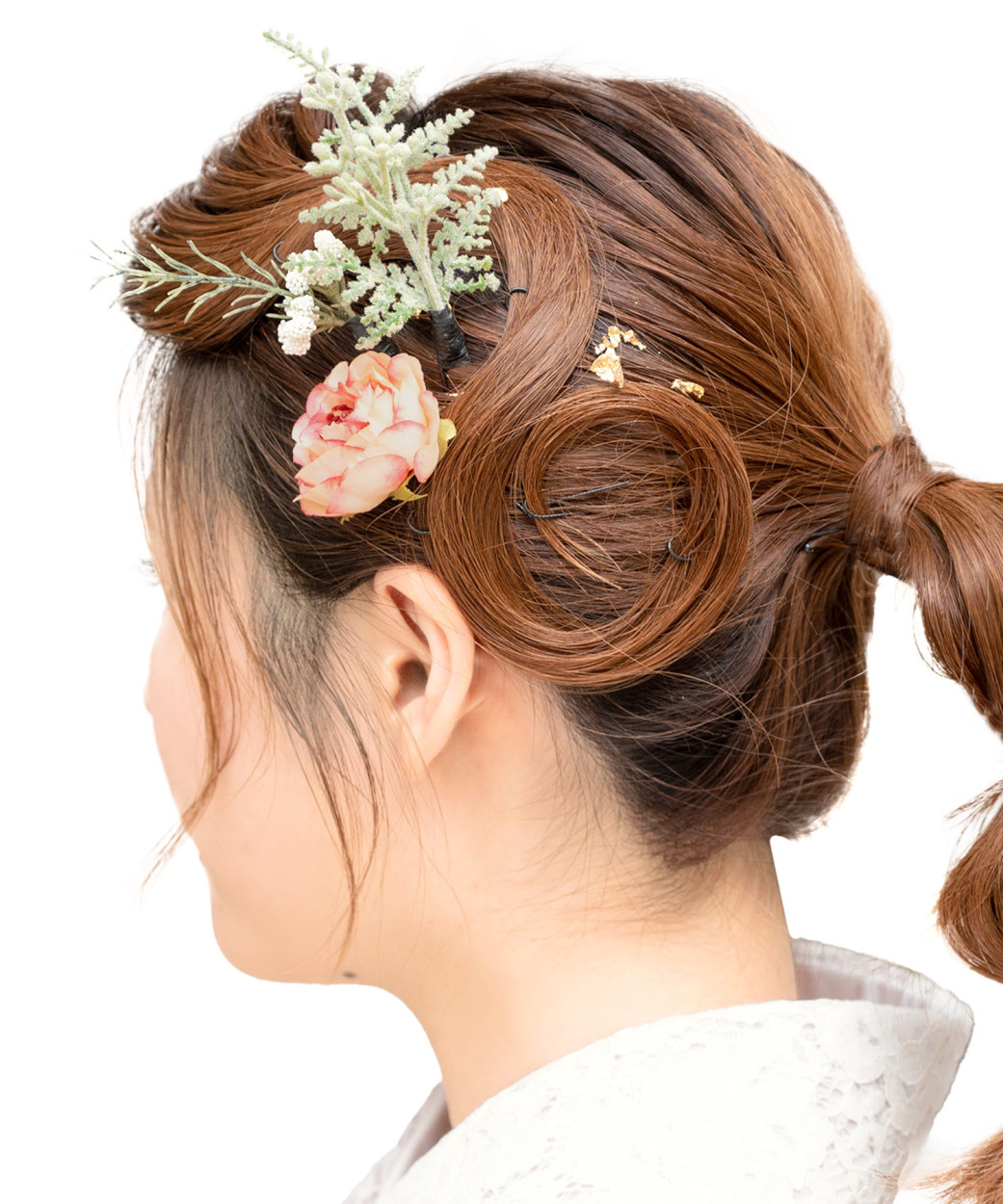 SOUBIEN（創美苑） 成人式 髪飾り 赤 緑 白 紫 ピンク ドライフラワー