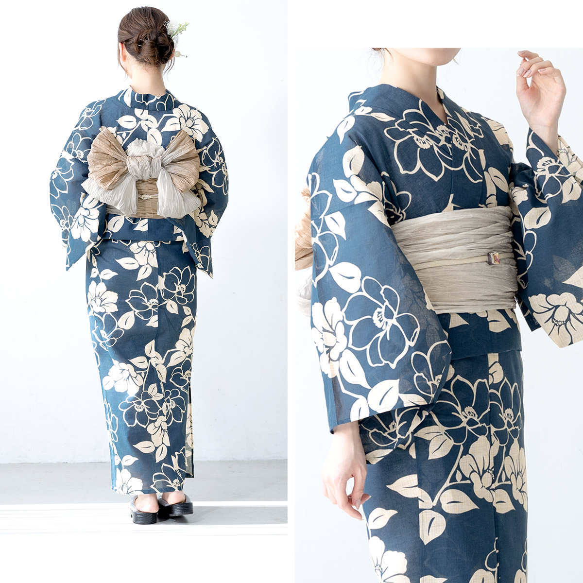 SOUBIEN 浴衣 レディース セット 浴衣セット 兵児帯 大人 3点