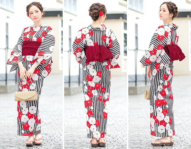 新品浴衣◇ bonheur saisons　黒地　花柄　ラメ入り 浴衣SALE最大77％OFF 8/14迄)【Prices down】bonheur saisons
