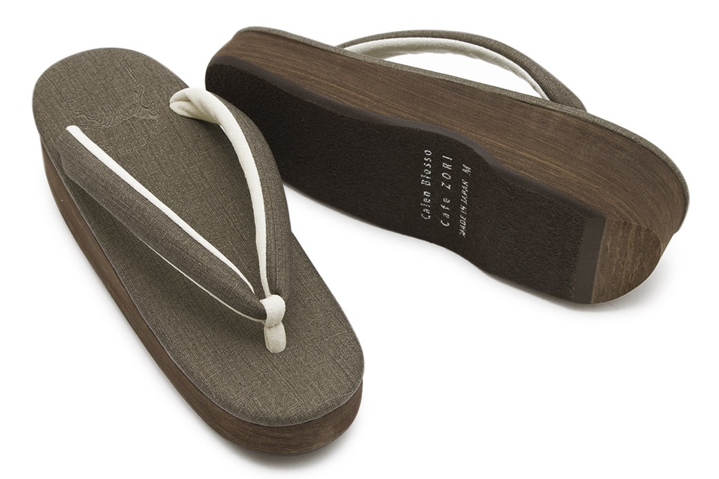 カレンブロッソ 草履 レディース カフェ草履 カフェぞうり 菱屋 Calen Blosso 茶色 ブラウン 灰色 ラメ 小判型 カジュアル 日本製 女性用 【S・M・Lサイズ】 SOUBIEN（創美苑） 草履 レディース 女性 菱屋カレンブロッソ Calen