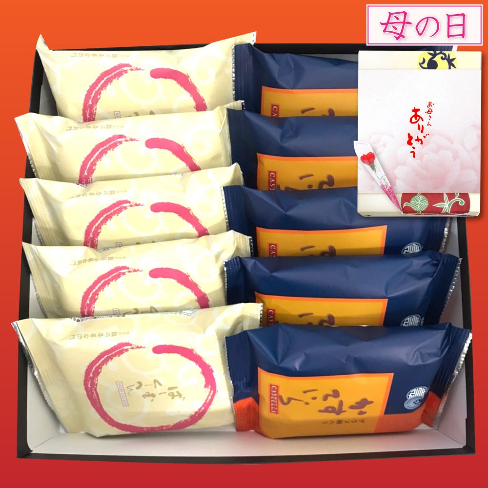母の日 スイーツ バームクーヘン カステラ 各5個×2種セット お菓子 お取り寄せ 絶品 高級 和菓子 お取り寄せ 絶品 プレゼント お供え のし 2025