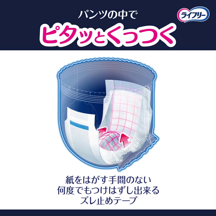 ライフリー ズレずに安心紙パンツ用パッド 36枚×3パック　52枚×3パック ライフリー ズレずに安心紙パンツ専用尿とりパッド 長時間用 3回吸収