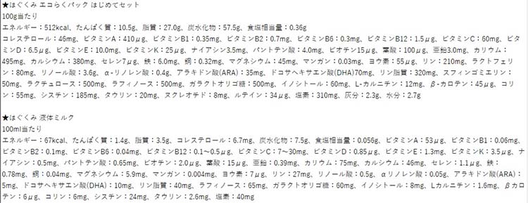 はぐくみトライアルセット（液体ミルク＋エコらくはじめてセット） ( 1