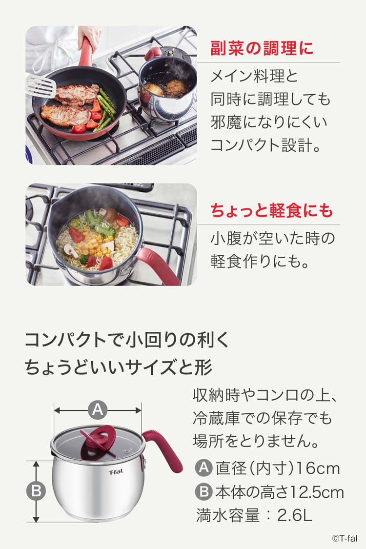 ティファール オプティスペースIH ステンレス マルチポット
