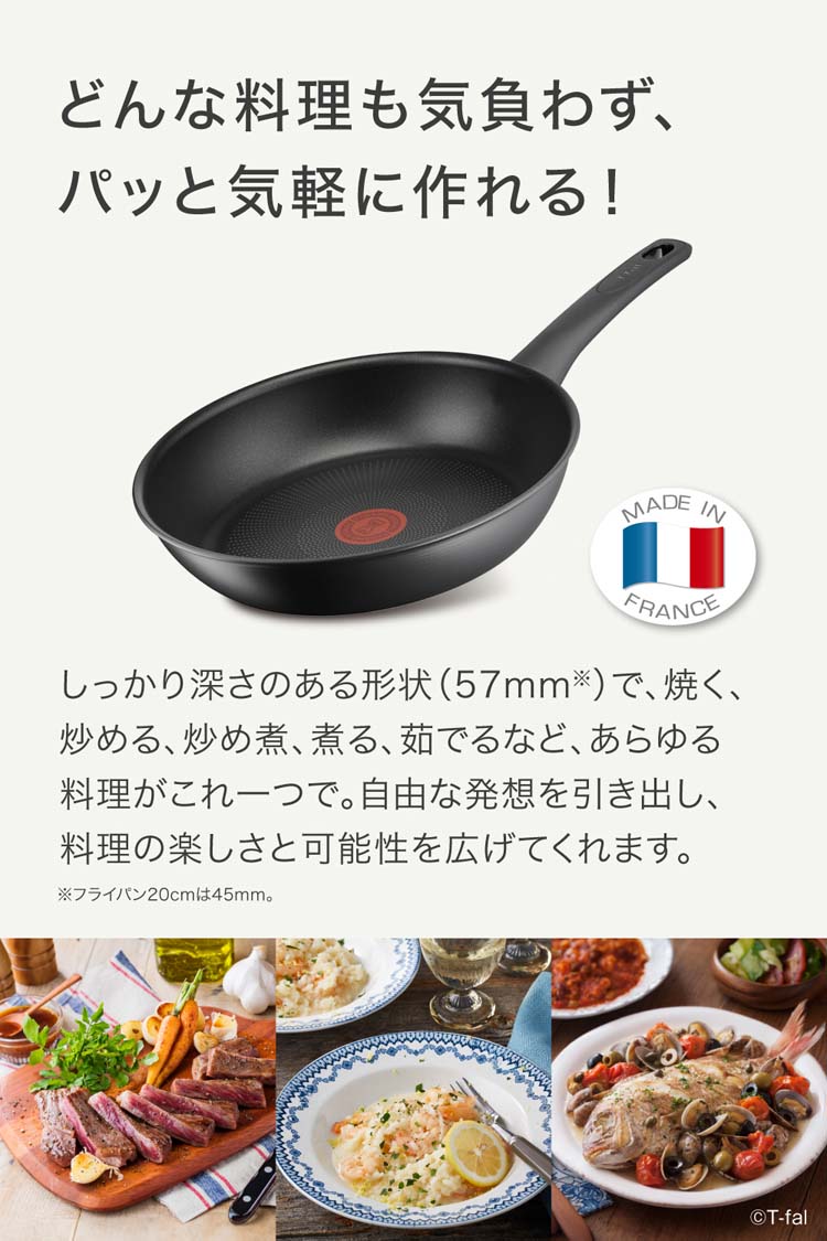 IHインスパイア ジェットグレー フライパン 24cm G30404 ( 1個