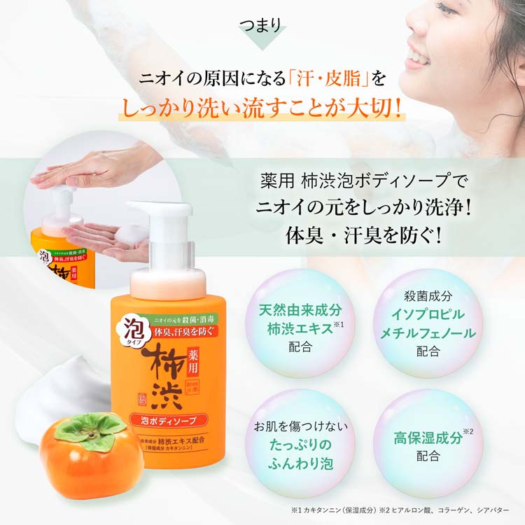 四季折々 薬用柿渋泡ボディソープ 本体 ( 500ml )/ : 爽快ドラッグ