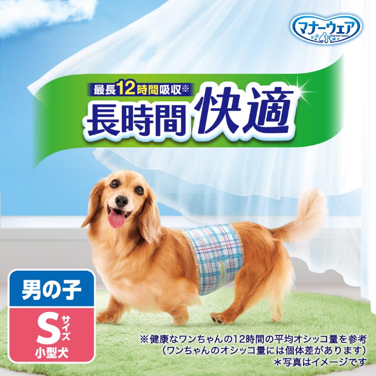 マナーウェア 長時間快適オムツ 男の子用 S 犬用 ( 40枚 )/ マナー