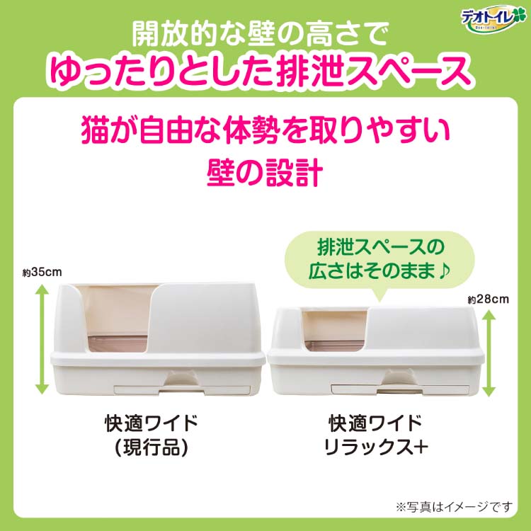 ネコパト　DAKIN9体セット デオトイレ 快適ワイドリラックス+ 猫用 本体セット ナチュラル
