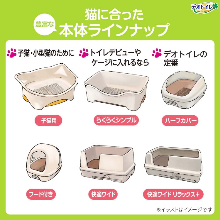 デオトイレ 快適ワイドリラックス+ 猫用 本体セット ナチュラル