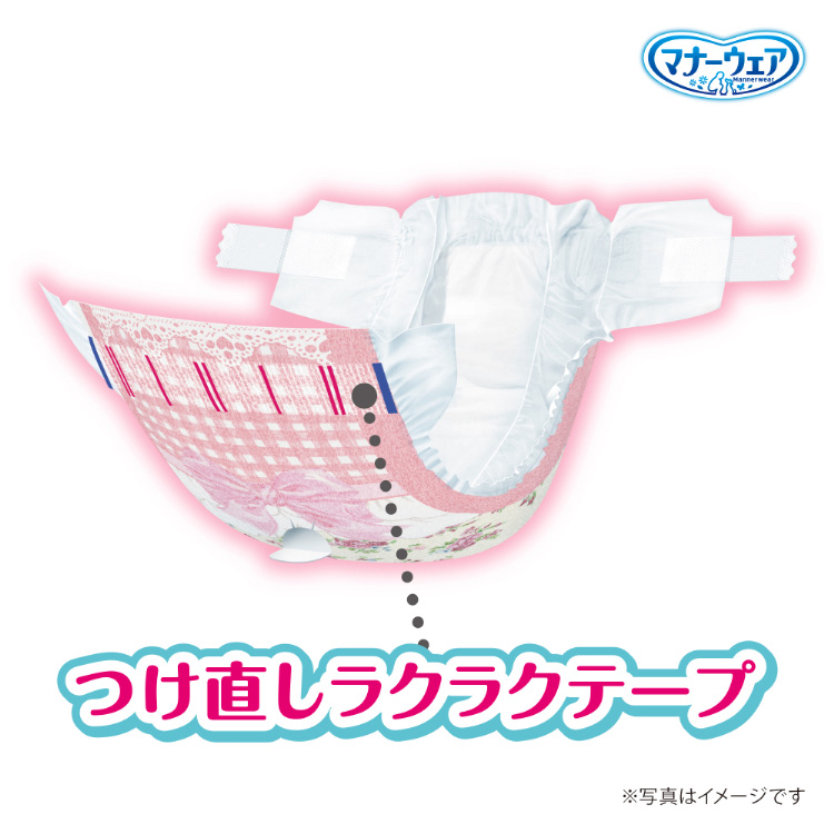マナーウェア 女の子用 SSSSサイズ ピンクリボン・青リボン ( 42
