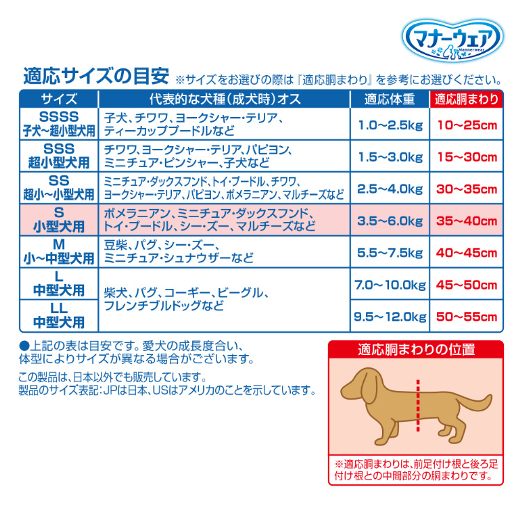 マナーウェア 男の子用 S ストライプジーンズ 犬用 おむつ ユニ