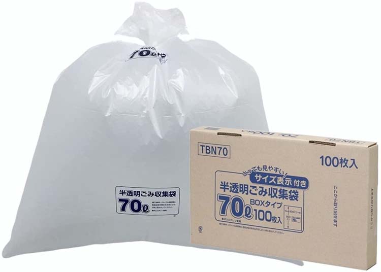 最新デザインの まとめ TANOSEE ゴミ袋 半透明 90L 1パック 20枚 ad