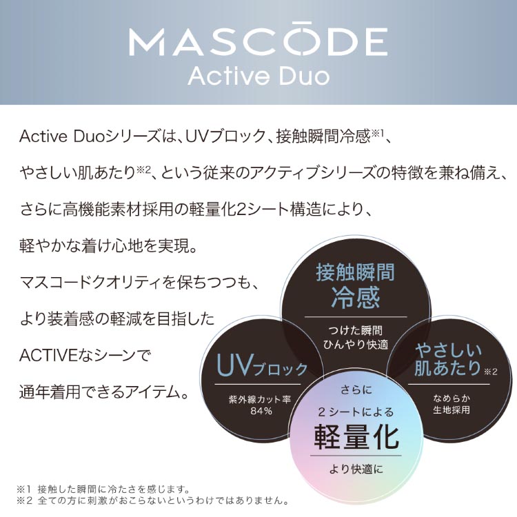 マスコード 3Dマスク アクティブデュオ M シルバーホワイト