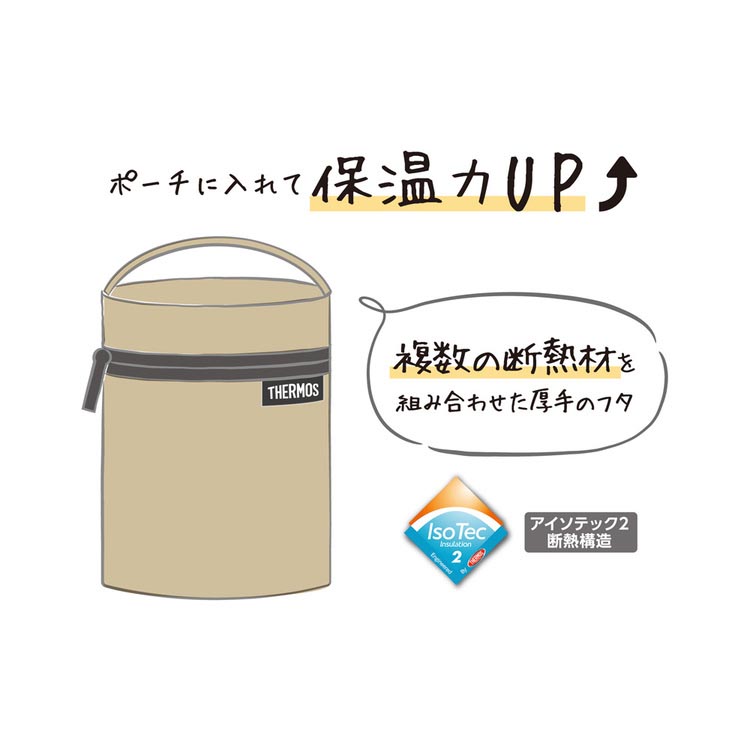 サーモス 真空断熱スープジャーセット JED-400 IV ＆ RES-003 SDBE ( 1
