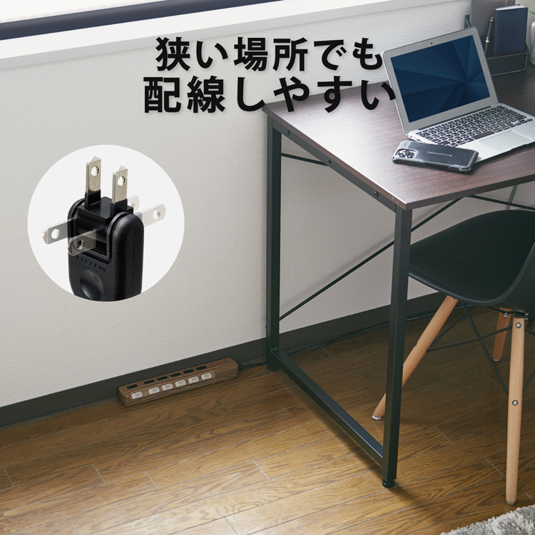 エレコム ELECOM 延長コード 電源タップ 1.0m 2P 6個口 木目調 雷ガード 間隔広々 ホコリシャッター オーク ECT-0201O  最大64%OFFクーポン