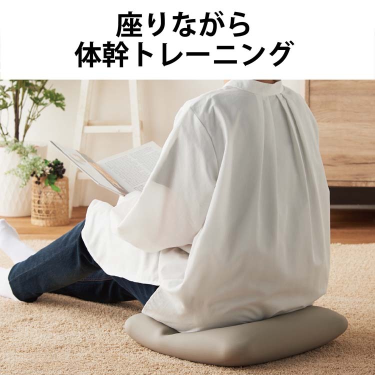 エレコム スクエアバランスクッション 45cm グレー HCF-BBSGY ( 1個