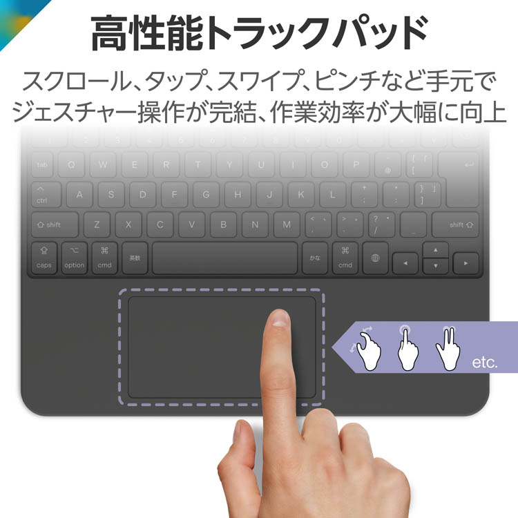 エレコム iPad 10.2インチ 第9／8／7世代 用 キーボード付きケース