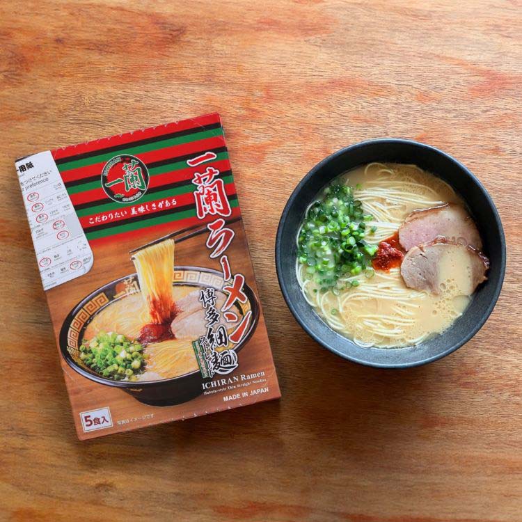 一蘭ラーメン 博多細麺ストレート ( 129g×5食 ) 福岡 みやげ 一蘭 お