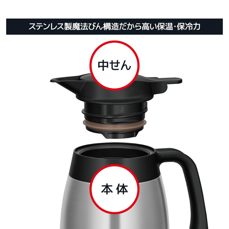 サーモス ステンレスポット 1L ステンレスブラック TTB-1000 SBK ( 1個 )/ サーモス(THERMOS)  :4562344374590:爽快ドラッグ - 通販 - Yahoo!ショッピング