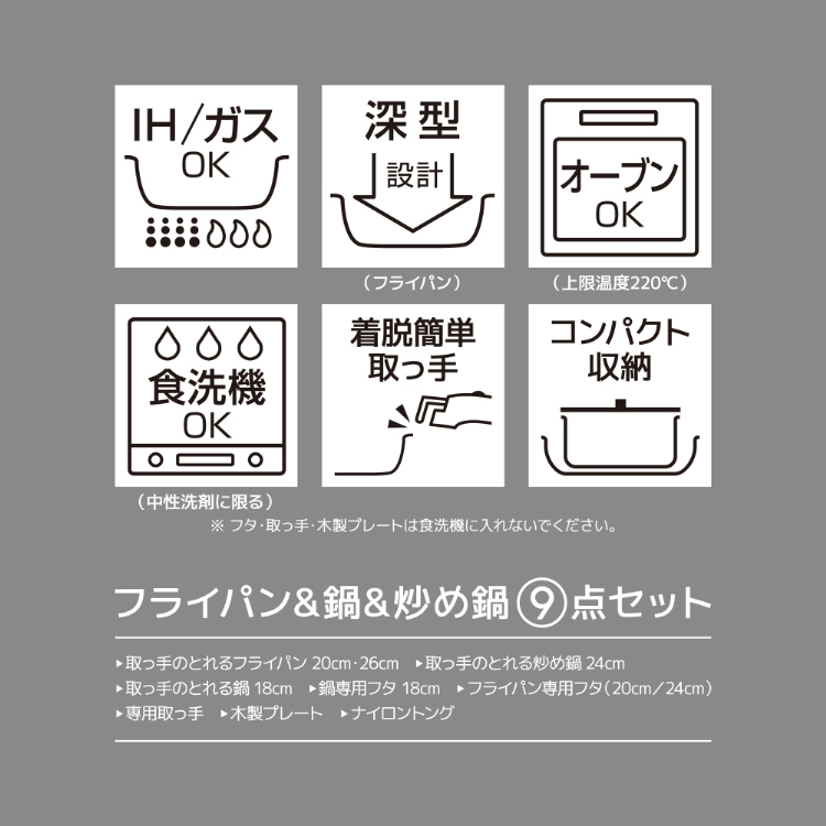 爆買い！】 サーモス 取っ手のとれるフライパン 9点セット 赤 レッド 着脱式 深型 IH対応 ガスコンロ対応 THERMOS KSA-9A-R  discoversvg.com