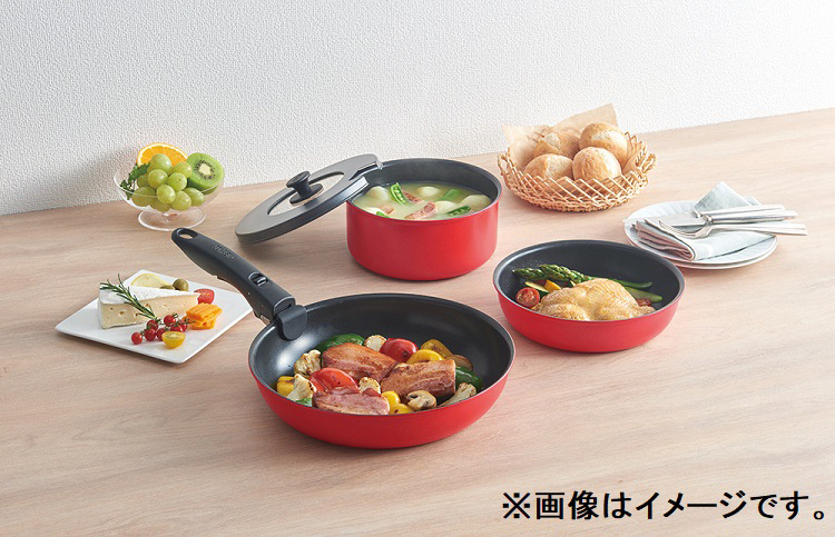 限定値下 サーモス コンパクト ガス火フライパン 鍋 5点 ブライトレッド 限定値下 サーモス コンパクト ガス火フライパン 鍋 5点