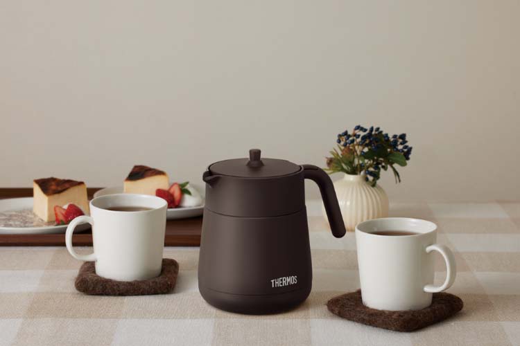 サーモス 真空断熱ティーポット 700ml TTE-700 BW ブラウン ( 1