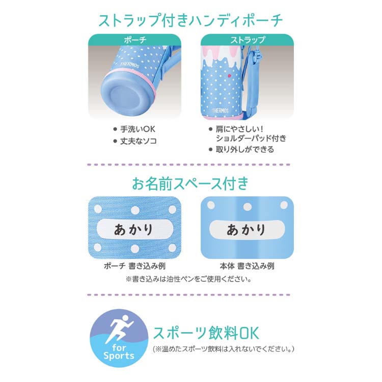 サーモス 真空断熱2ウェイボトル 0.8L FJJ-801WF BLP ブルー