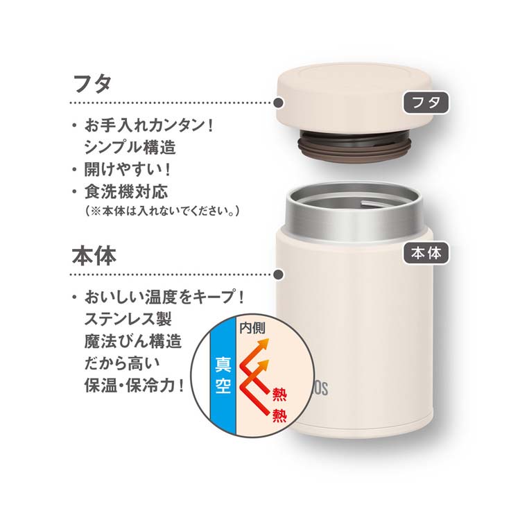 サーモス 真空断熱スープジャー 0.2L アイボリー JBZ-201 IV ( 1個