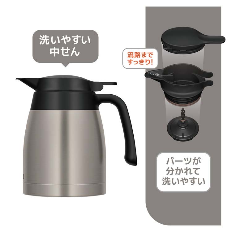 サーモス ステンレスポット 1L ステンレスマット TTB-1001 SMT ( 1個 