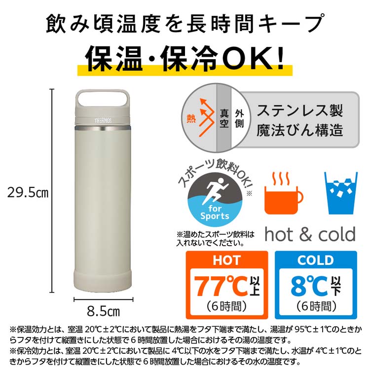 サーモス 真空断熱ケータイマグ キャリーハンドル 1L サンドストーン