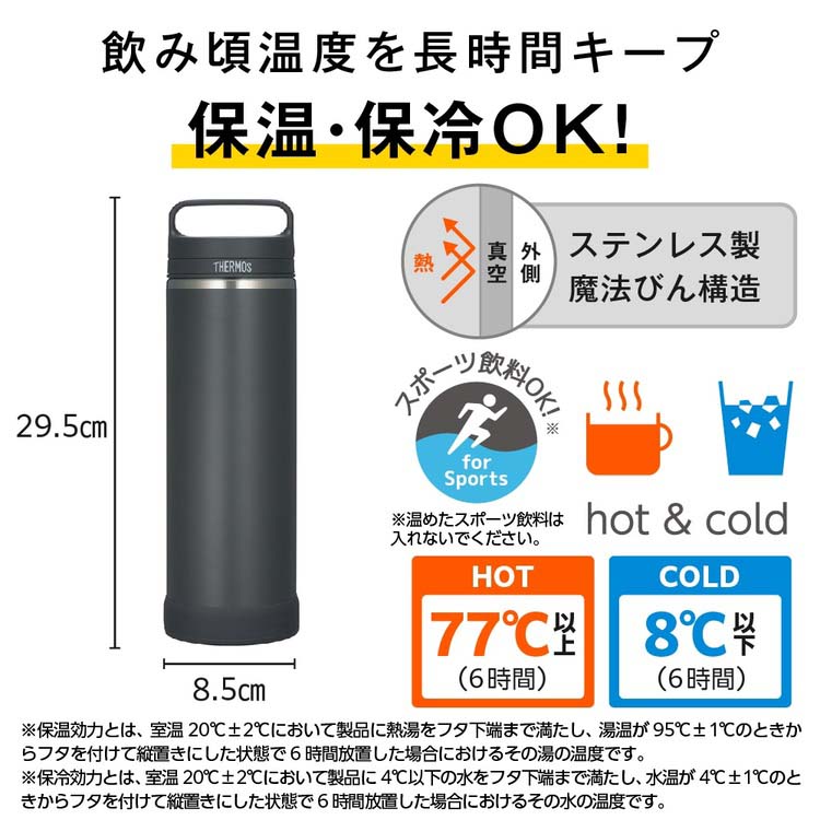 サーモス 真空断熱ケータイマグ キャリーハンドル 1L スモークブラック
