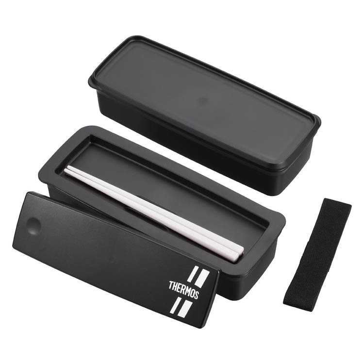 サーモス 食洗機対応 フレッシュランチボックス0.98L ブラックシルバー