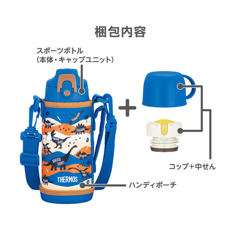 サーモス 真空断熱2ウェイボトル 食洗機対応 0.6L ブルーブラウン FJJ