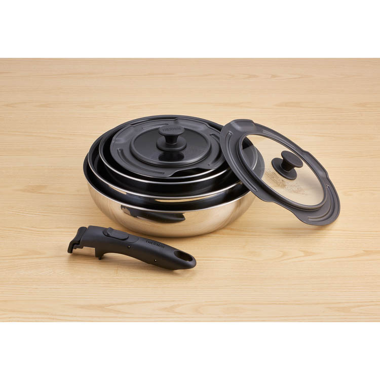 サーモス IH対応 取っ手のとれるフライパン8点セットFA ステンレス KSF