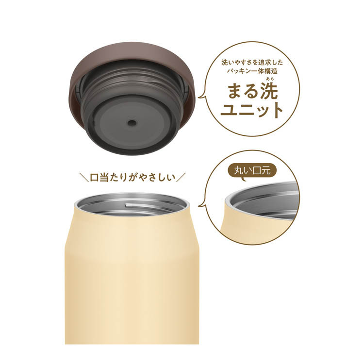 サーモス 食洗機対応 真空断熱スープジャー 400ml フォギーイエロー