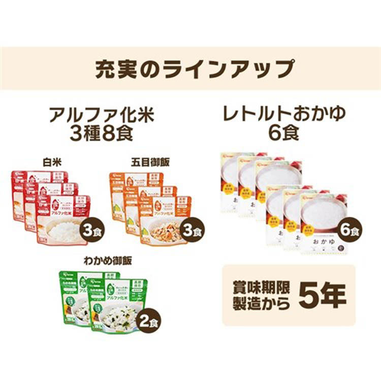 防災食 4種14食 3日分 主食セット ( 1セット ) 非常食 保存食 アルファ