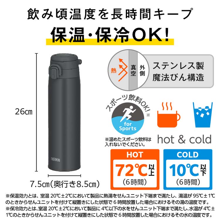 サーモス 真空断熱ケータイマグ キャリーループ付き 750ml チャコール
