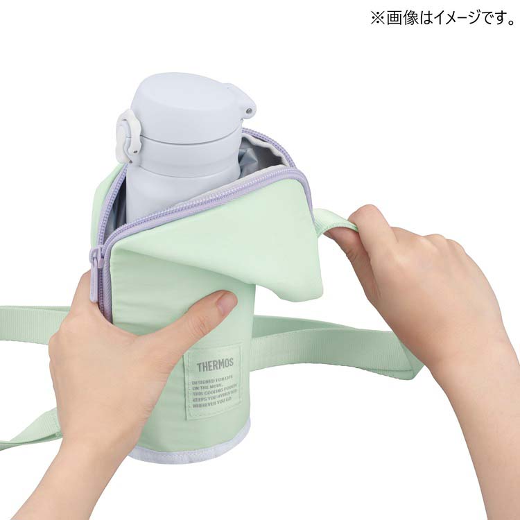 サーモス マイボトルポーチ 約500-750ml用 ストラップ付き ミント APQ