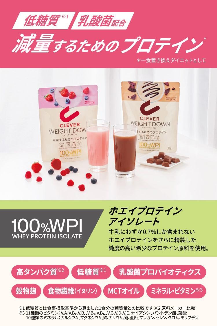 ◇クレバー プロテインウエイトダウン チョコレート 315g - プロテイン