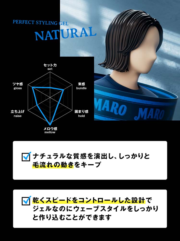 MARO パーフェクトスタイリング ジェル ナチュラル ( 80g )/ マーロ