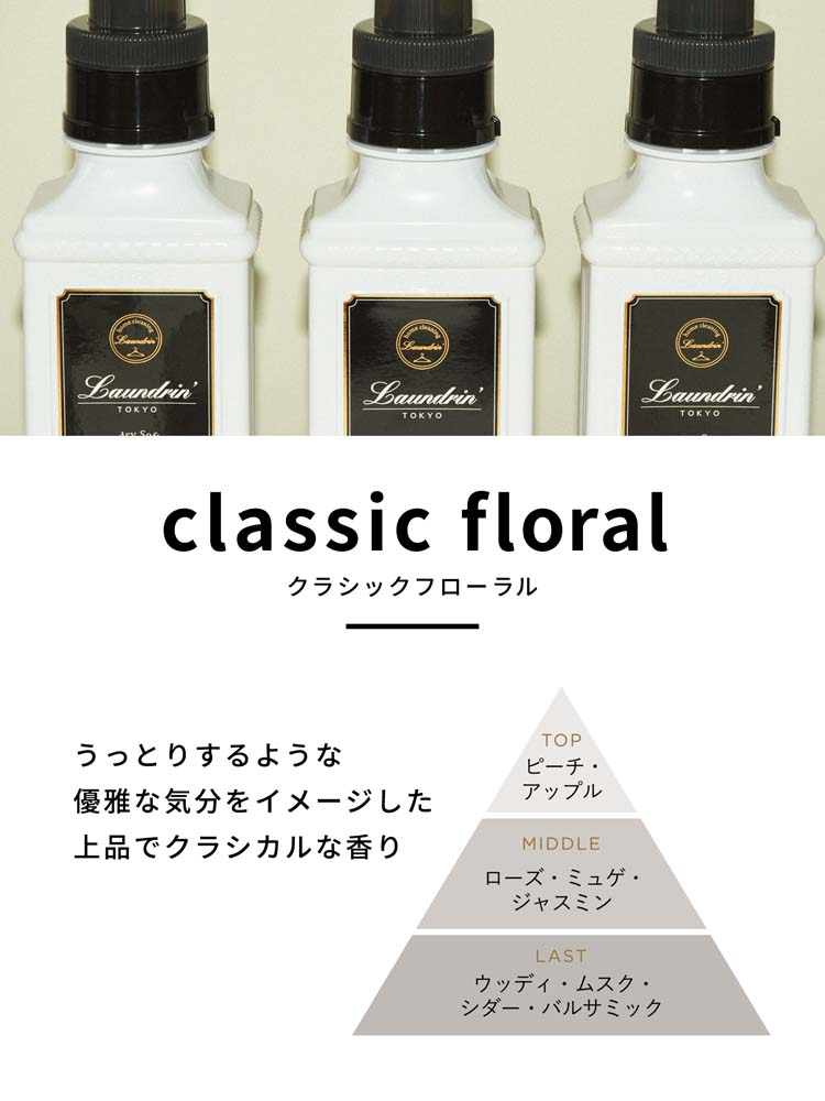 ランドリン 柔軟剤 特大容量 クラシックフローラル 詰め替え 4倍サイズ