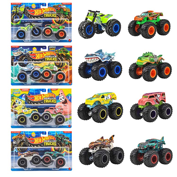 ホットウィール モンスタートラック 1：64 2パックAst ミニカー FYJ64