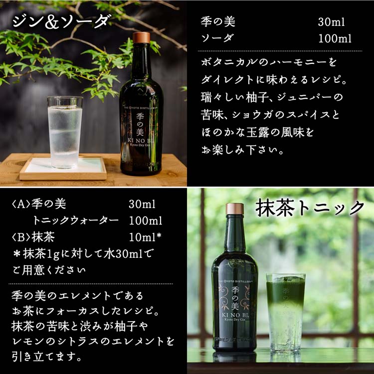 季の美 200mlテイスティングセット クラフトジン (きのび キノビ) 3種