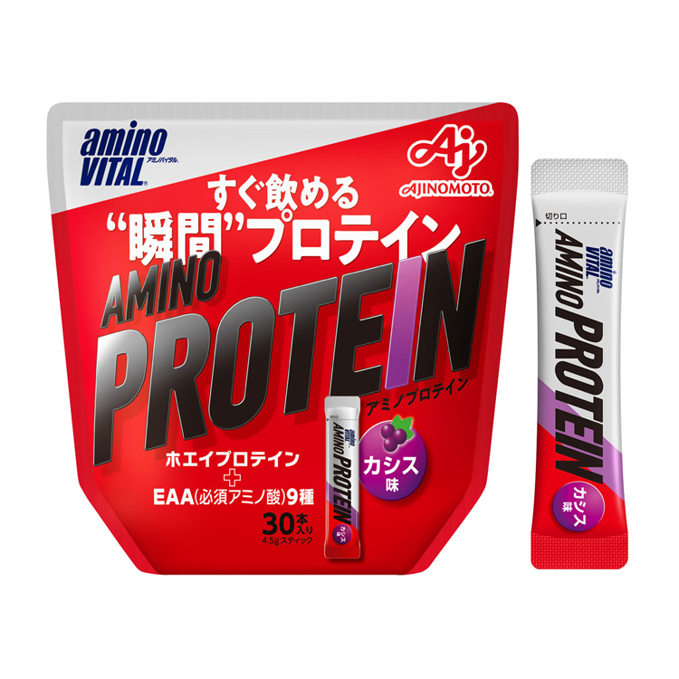 (EAA)アミノバイタル アミノプロテイン カシス味 ( 4.5g*30本入 )/ アミノバイタル(AMINO VITAL) ( プロテイン  ホエイプロテイン アミノ酸 )