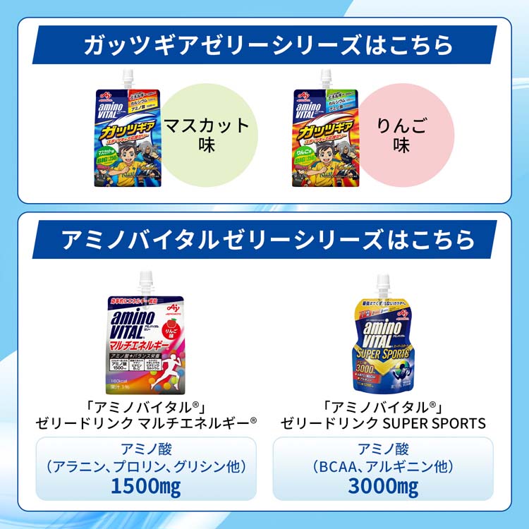 アミノバイタルゼリードリンク アミノ酸ガッツギア りんご味 ( 250g*6個入 )/ アミノバイタル(AMINO VITAL) ( ゼリー 栄養ゼリー  BCAA アミノ酸 ) :4901001633609:爽快ドラッグ - 通販 - Yahoo!ショッピング