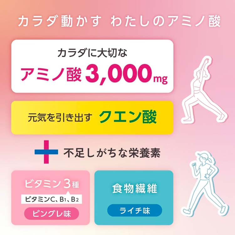 アミノバイタル ami活 ゼリードリンク 朝のピングレ味 ( 180g×6個