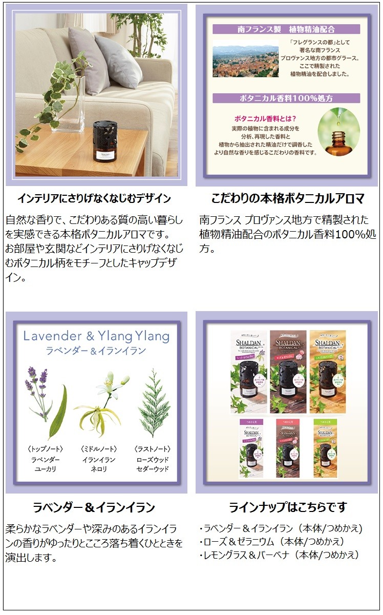 シャルダン Shaldan ボタニカル 芳香剤 部屋用 本体 ラベンダー イランイラン 25ml シャルダン Shaldan 爽快ドラッグ 通販 Yahoo ショッピング