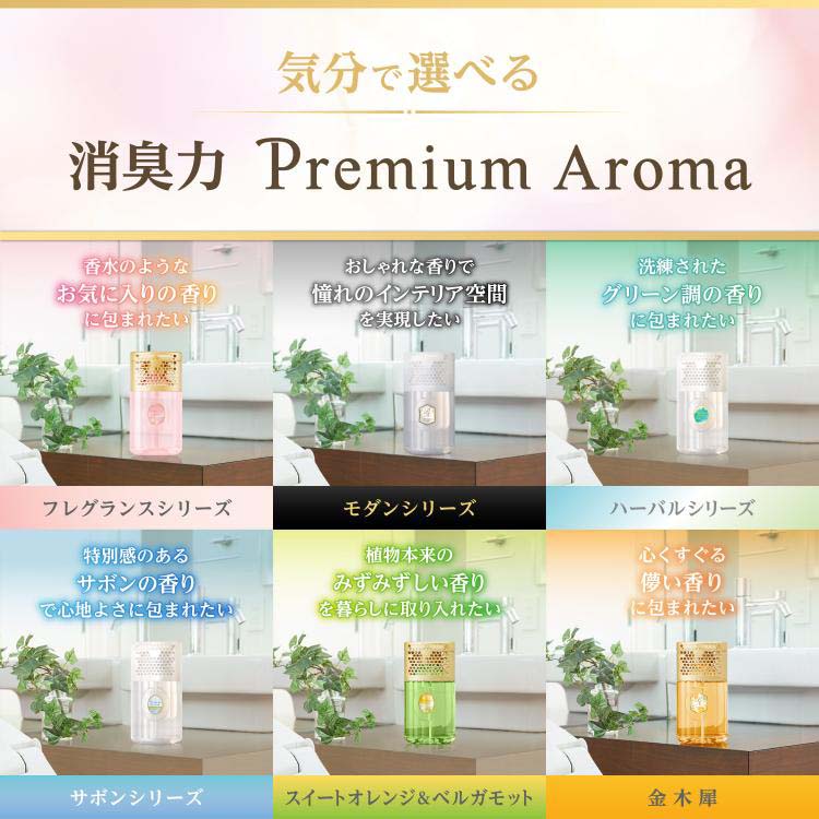 消臭力 プレミアムアロマ トイレ用 置き型 芳香剤 朝露のしずく