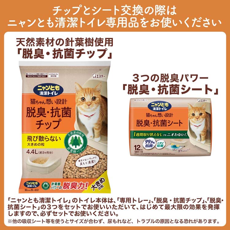 ニャンとも清潔トイレ 猫用 トイレ本体セット らくっとシンプル ライト