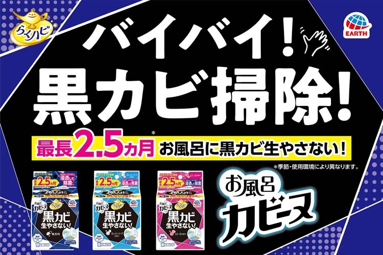 らくハピ お風呂カビーヌ 防カビ ローズの香り ( 3個入 )/ らくハピ